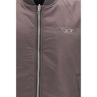 Diesel Brown Polyamide Sleveless Jacket