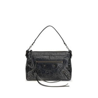 Balenciaga Black Lamb Ovis Aries Aries Shoulder Bag