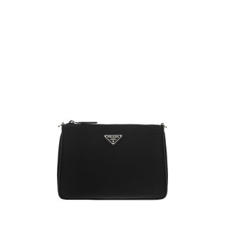 Prada Black Calf Leather Bos Taurus Shoulder Bag