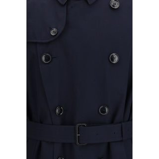 Burberry Blue Cotton Trench Coat