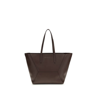 Brunello Cucinelli Brown Calf Leather Bos Taurus Shoulder Bag