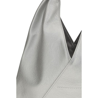 MM6 Silver Polyethylene Handbag