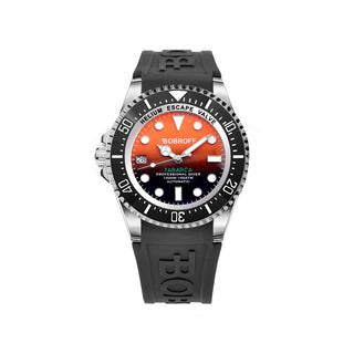 Bobroff Black Rubber Sport Watch