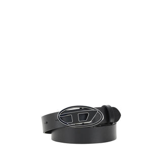 Diesel Black Calf Leather Bos Taurus Regular Belt