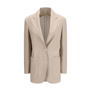 Max Mara Beige Fleece Wool Blazer