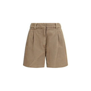 Brunello Cucinelli Beige Cotton Bermuda Shorts
