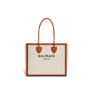 Balmain Beige Cotton Tote Bag