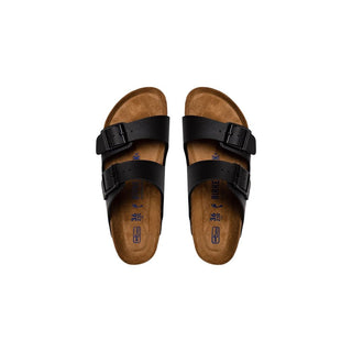Birkenstock Black Synthetic Flat Sandals