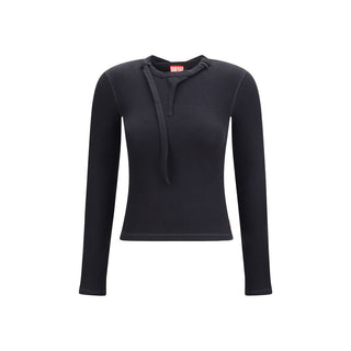 Diesel Black Cotton Long Sleeve T-Shirt