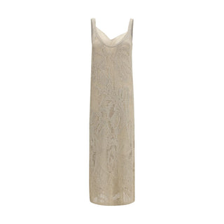 Brunello Cucinelli Beige Linen Casual Dress