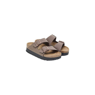 Birkenstock Brown Synthetic Platform Sandals