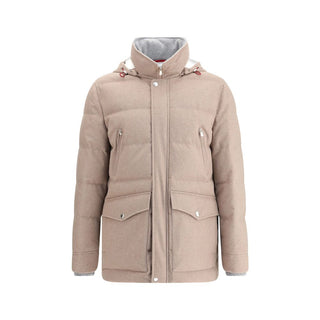 Brunello Cucinelli Beige Cashmere Full-Length Jacket