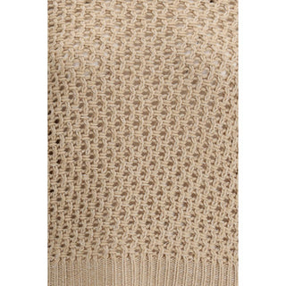 Fabiana Filippi Beige Fleece Wool Sweatshirt