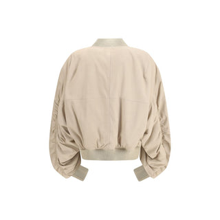 Rick Owens Beige Lamb Bomber