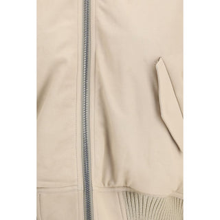 Rick Owens Beige Lamb Bomber