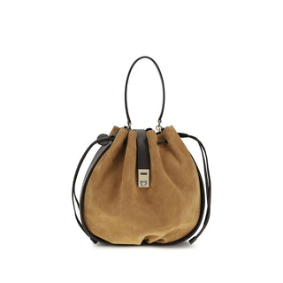 Ferragamo Brown Calf Leather Shoulder Bag