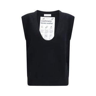 Extreme Cashmere Black Elastane Sleeveles Sweater