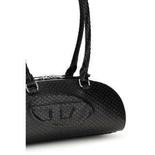 Diesel Black Calf Leather Bos Taurus Shoulder Bag
