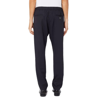 Herno Blue Virgin Wool Casual Pants
