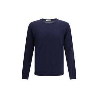 Roberto Collina Blue Cotton Sweatshirt