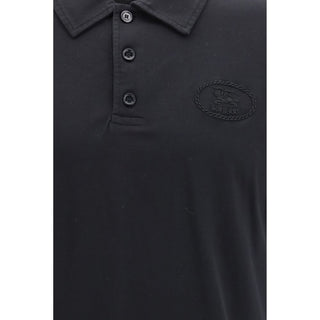 Burberry Blue Cotton Polo Shirt