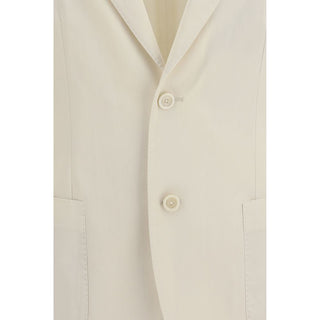 Lardini White Cotton Blazer