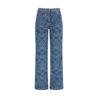 Etro Blue Cotton Flared Jeans