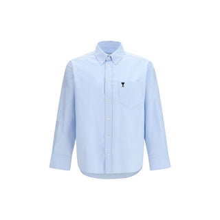 Ami Paris Blue Cotton Shirt