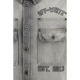 Off-White Gray Denim Shirt
