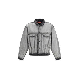Diesel Gray Cotton Denim Jacket
