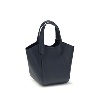 Giorgio Armani Blue Calf Leather Bos Taurus Handbag