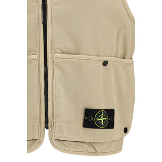 Stone Island Beige Cotton Sweatshirt