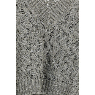 Brunello Cucinelli Bicolor Silk Sweatshirt