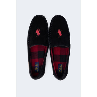 Ralph Lauren Black Faux Fur Slippers