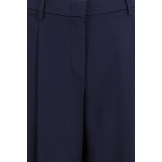 Giorgio Armani Blue Silk Casual Pants