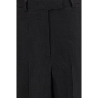 Lardini Black Viscose Bermuda Shorts