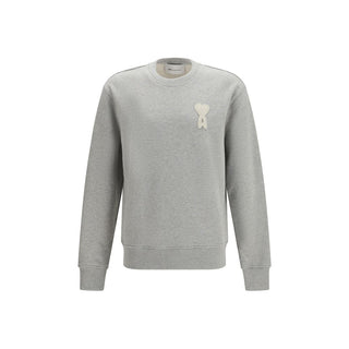 Ami Paris Gray Cotton Sweatshirt