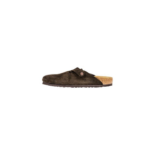 Birkenstock Brown Suede Leather Slippers