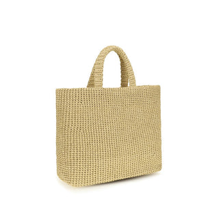 Prada Beige Raffia Handbag