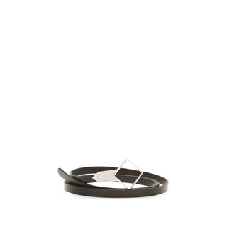 The Row Brown Calf Leather Bos Taurus Thin Belt
