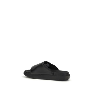 Y-3 Black Calf Leather Bos Taurus Sandals