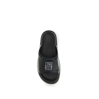 Y-3 Black Calf Leather Bos Taurus Sandals