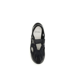 Y-3 Black Calf Leather Bos Taurus Sandals