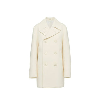 Prada White Wool Coat