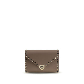 Valentino Garavani Brown Calf Leather Bos Taurus Wallet