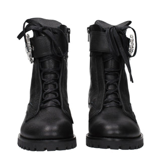 Jimmy Choo Black Leather Ankle Boots