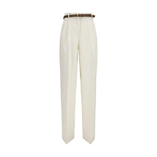 Max Mara Beige Linen Casual Pants