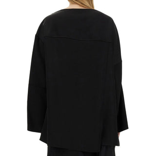 Jil Sander Asymmetric Silk-Blend Blouse