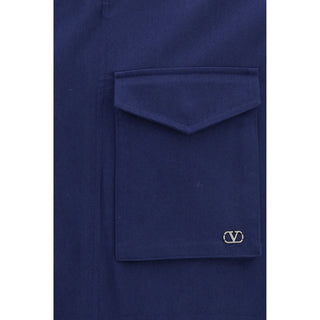 Valentino Blue Cotton Coat