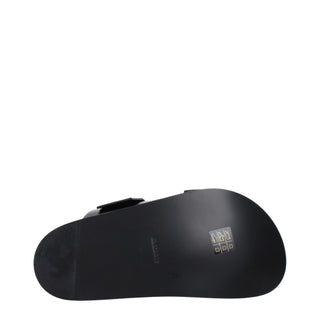 Jil Sander Black Leather Slippers